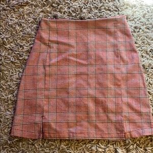 Brandy Melville Stretchy Plaid A-Line Skirt
